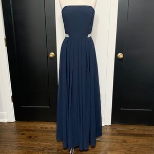 Navy blue long dress